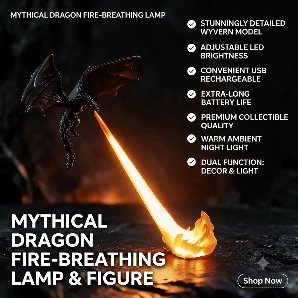 Fire-Breathing Dragon Lamp